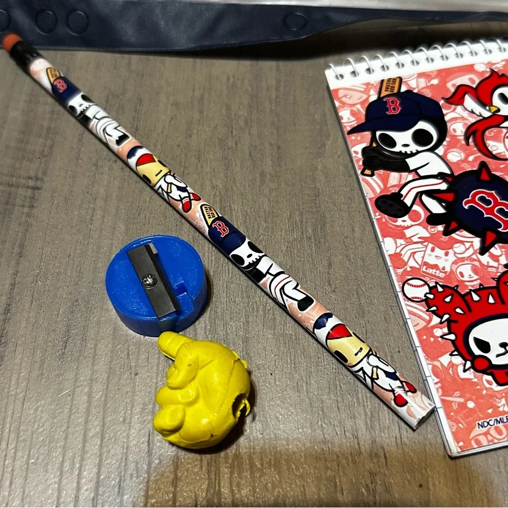 Boston Red Sox Tokidoki Pencil Case Pouch Notebook Set
